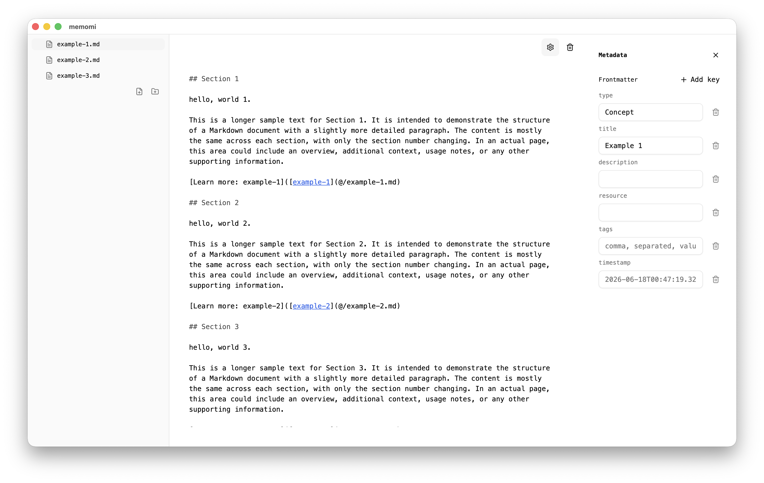 memomi app screenshot